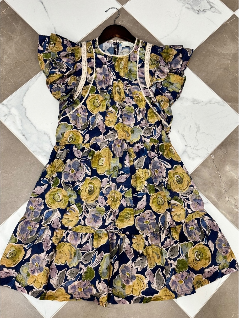 Pinch Women's Floral Ruffle Sleeve Dress Size Small